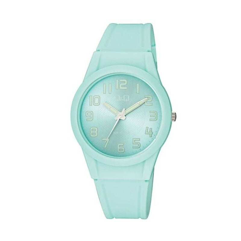 Q&Q Watch by Citizen VQ50J034Y Men Analog Watch with Green Rubber Strap