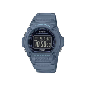 Casio W-219HC-2BV Men's Blue Resin Band Digital Sport Watch