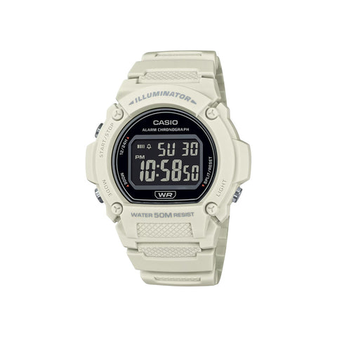 Casio W-219HC-8BV Men's Beige Resin Band Digital Sport Watch